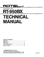 Rotel RT-950BX - Technical manual